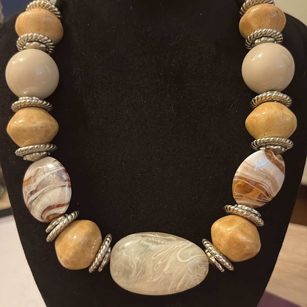 Chunky art glass Boho choker